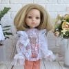Lace Blouse and Coral Pants