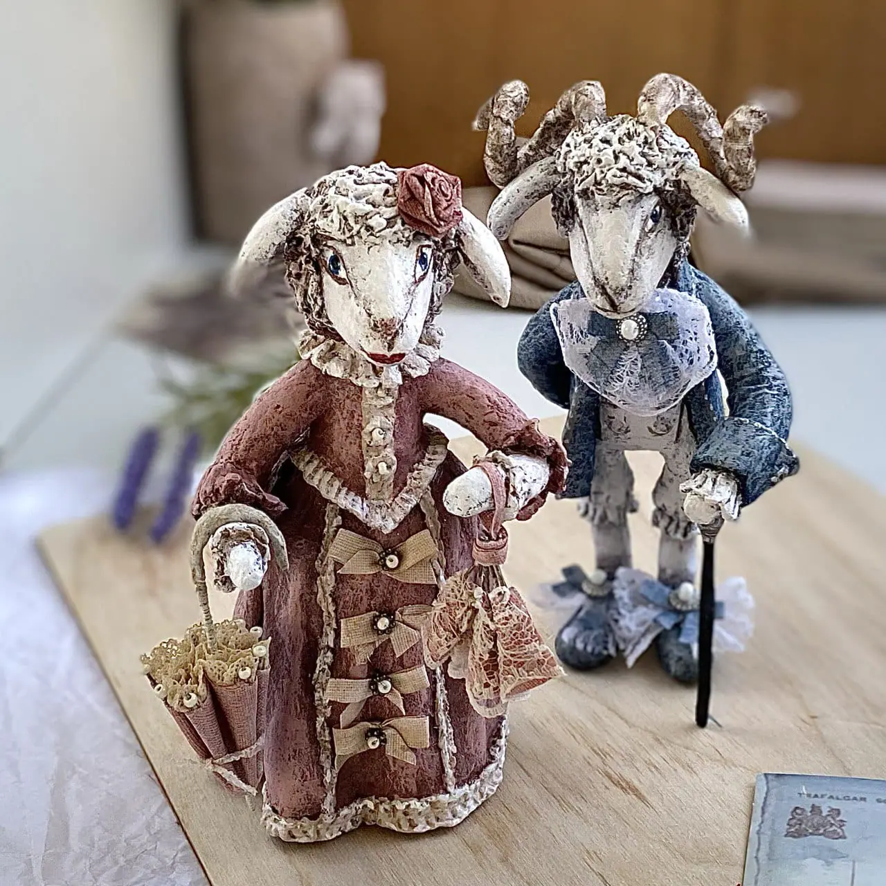 Elegant Ram Art Doll in Primed Textile Suit, Handmade Collectible 6 photo 2025 07 18 12 41 34.jpg
