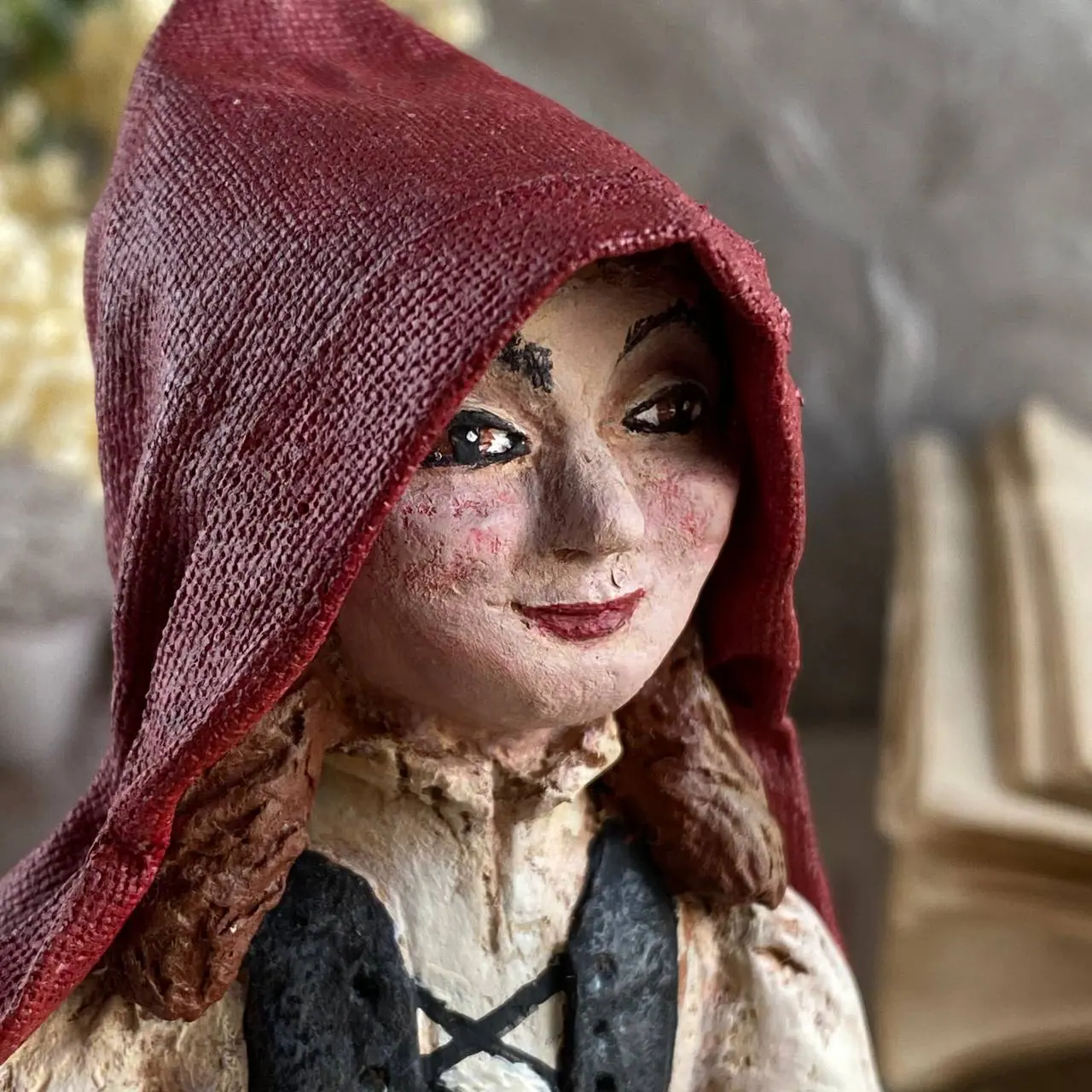 Little Red Riding Hood: Vintage Papier-Mache Art Doll 2 photo 2026 03 01 15 05 30.jpg